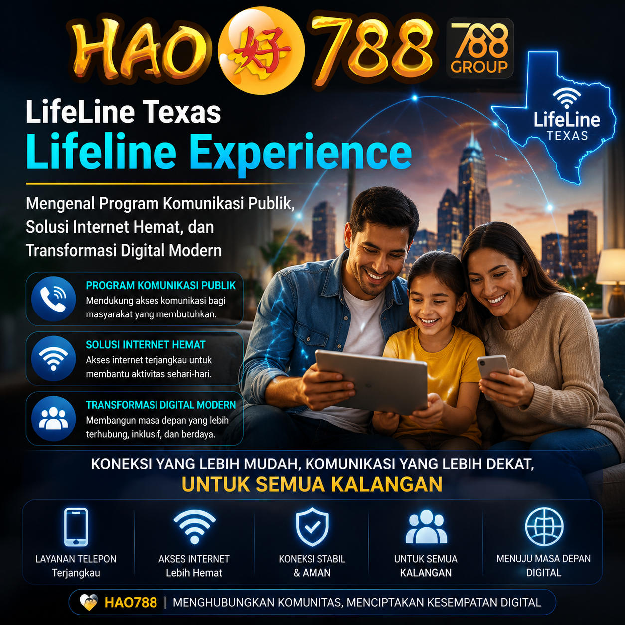 HAO788 | LifeLine Texas Lifeline Experience: Mengenal Program Komunikasi Publik, Solusi Internet Hemat, dan Transformasi Digital Modern